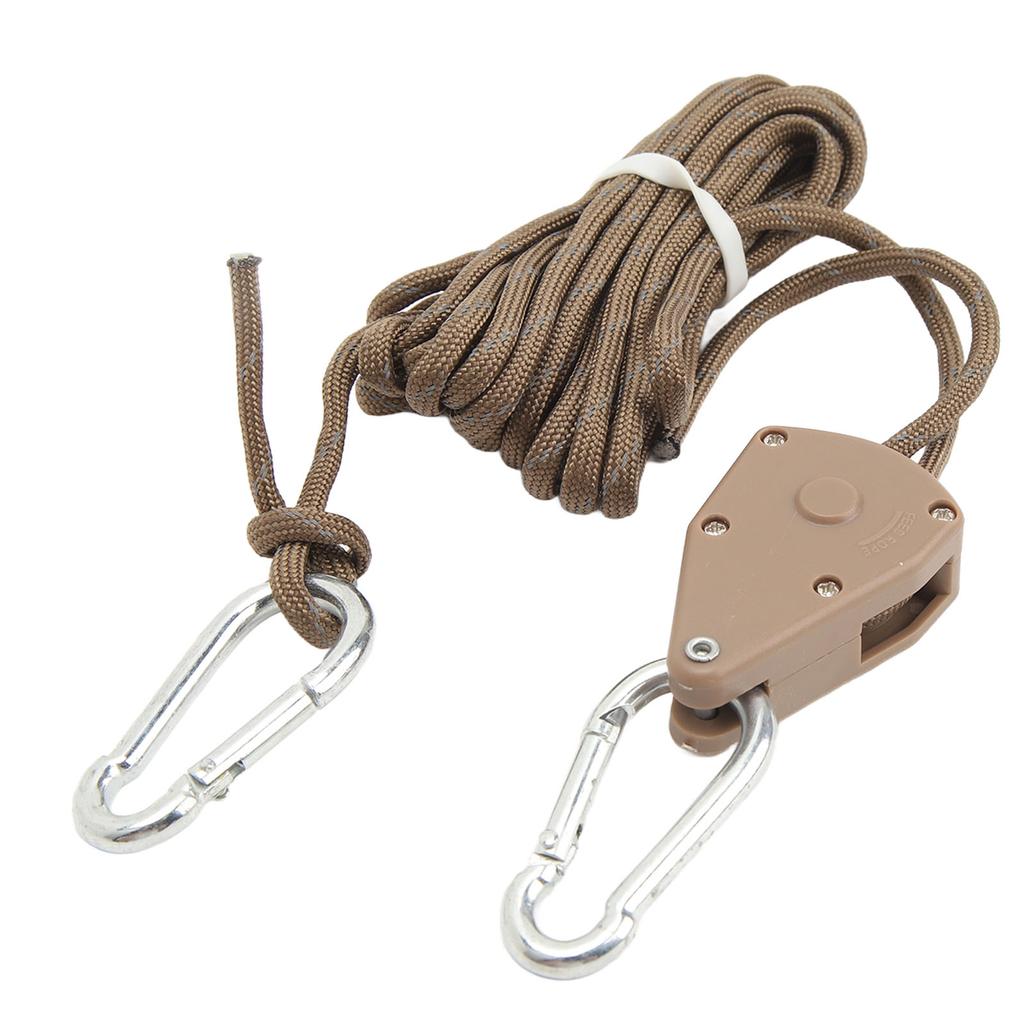 2 Pcs Camping Tent Wind Cord Outdoor Tent Rope with Pulley Canopy Quick Setup Camping Rope
