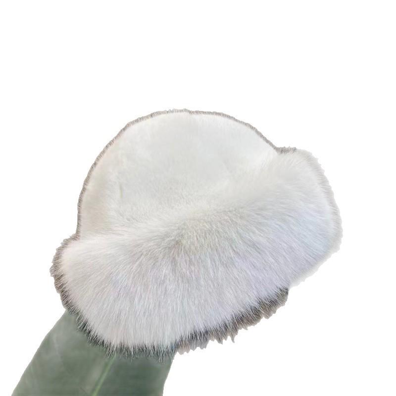 Women's New Winter Plush Mongolian Hat Fashionable and Versatile Cold Protection and Ear Protection Imitation Fox Hair Fisherman's Hat