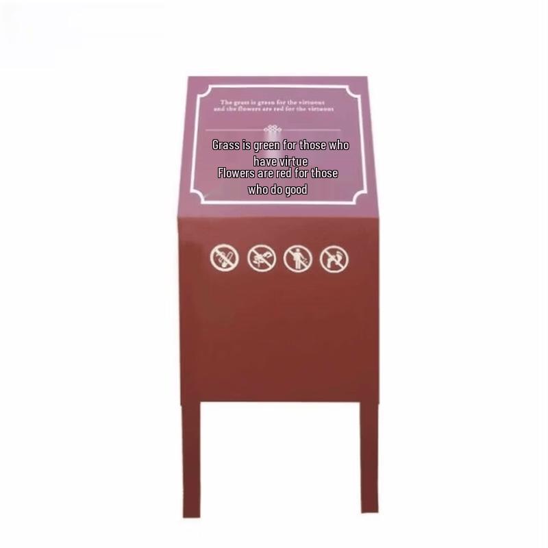 Yun Duo Decorative Galvanized Slanted Lawn Sign