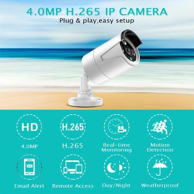HB624 H.265 4MP 1080P Security IP Camera POE ONVIF Waterproof IP66 P2P Video Camera Indoor & Outdoor New