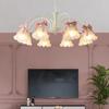 French design living room pendant light dining room romantic warm children's room pendant light sweet bow pink eye protection