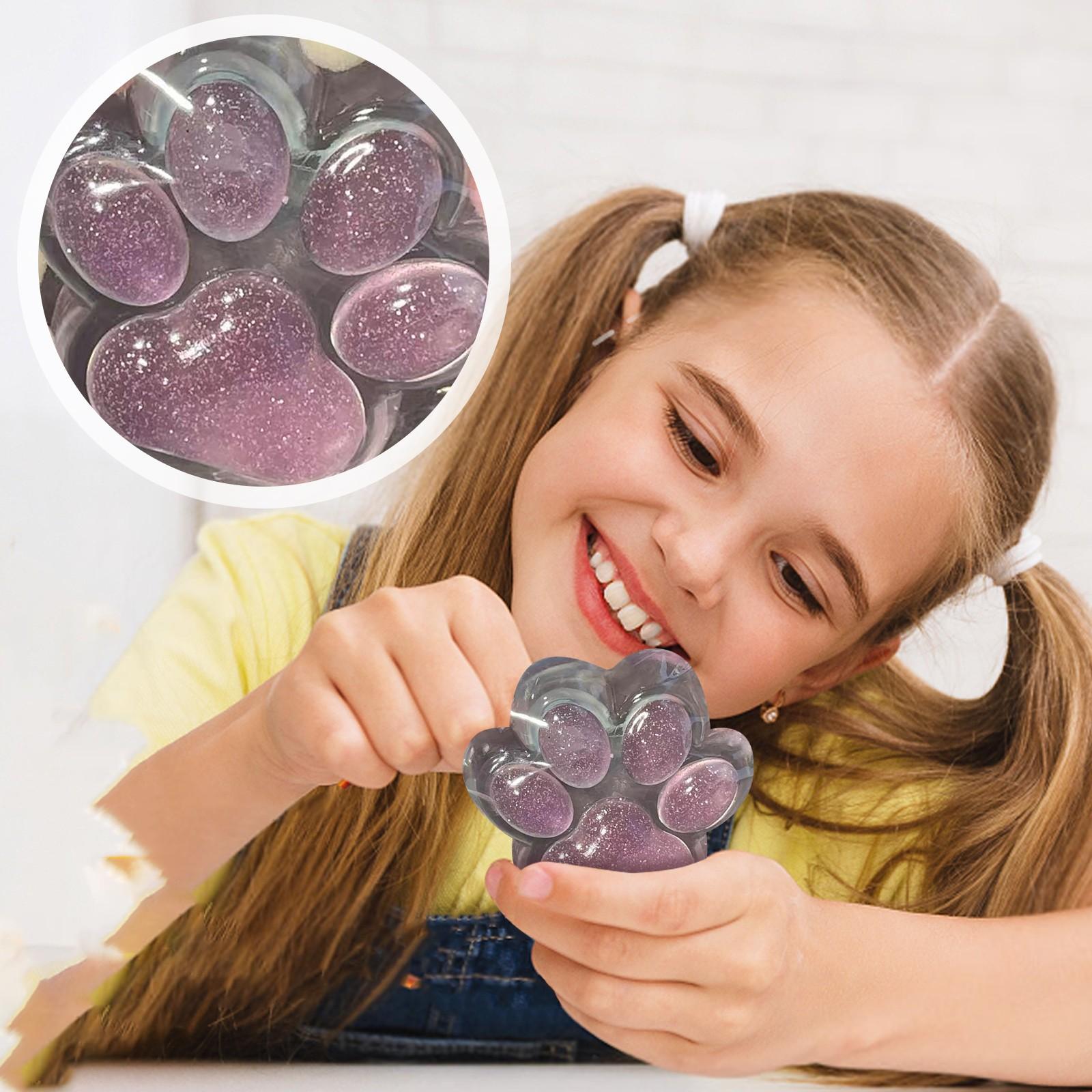 

Ледяной прозрачный блестящий кошачий щипок забавный прозрачный декомпрессионный Игрушка Vent креативный высококачественный симулятор новинка игрушка подарок One Size розовый