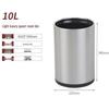 BYQ-659 Stainless Steel Round Lidless Trash Can