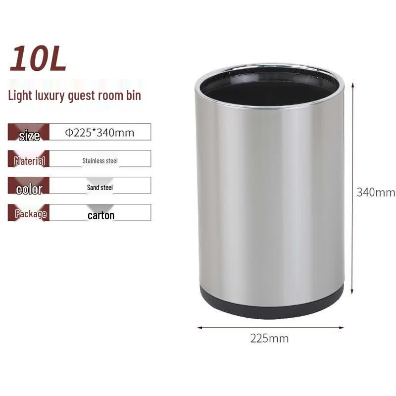 BYQ-659 Stainless Steel Round Lidless Trash Can