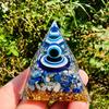 Fortune Lucky Pyramid Figurine Drop Glue Evil Eye Pyramid Evil Eye Ornament  Home Office