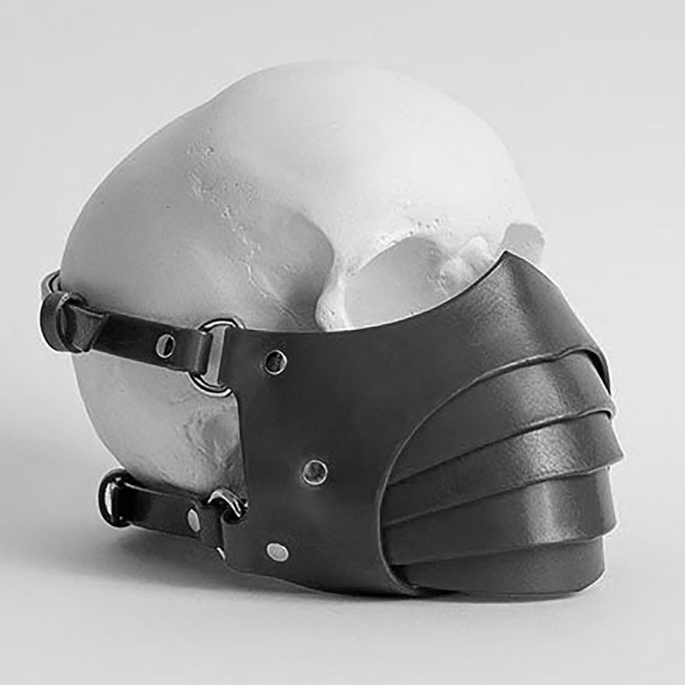 Bdsm Mask Punk Leather Motorcycle Haze Face Mask Male Dust Windproof Adult Games Bondage Restraints Cosplay Sex Toys For Men