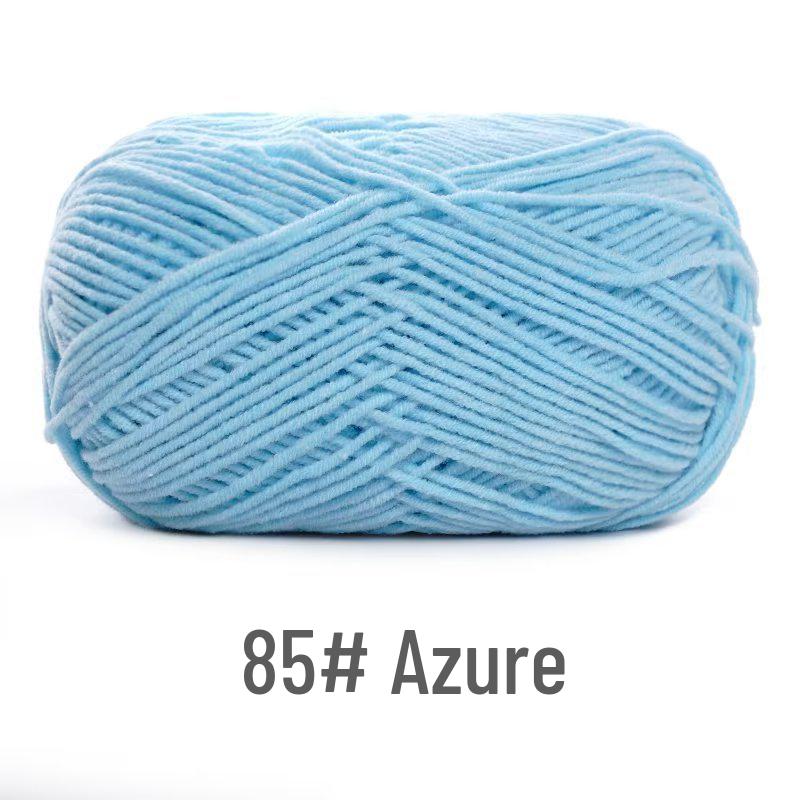 Su He 4-Strand Combed Cotton Yarn for Handmade Knitting: DIY Milk Cotton for Dolls, Cushions, and Blankets.