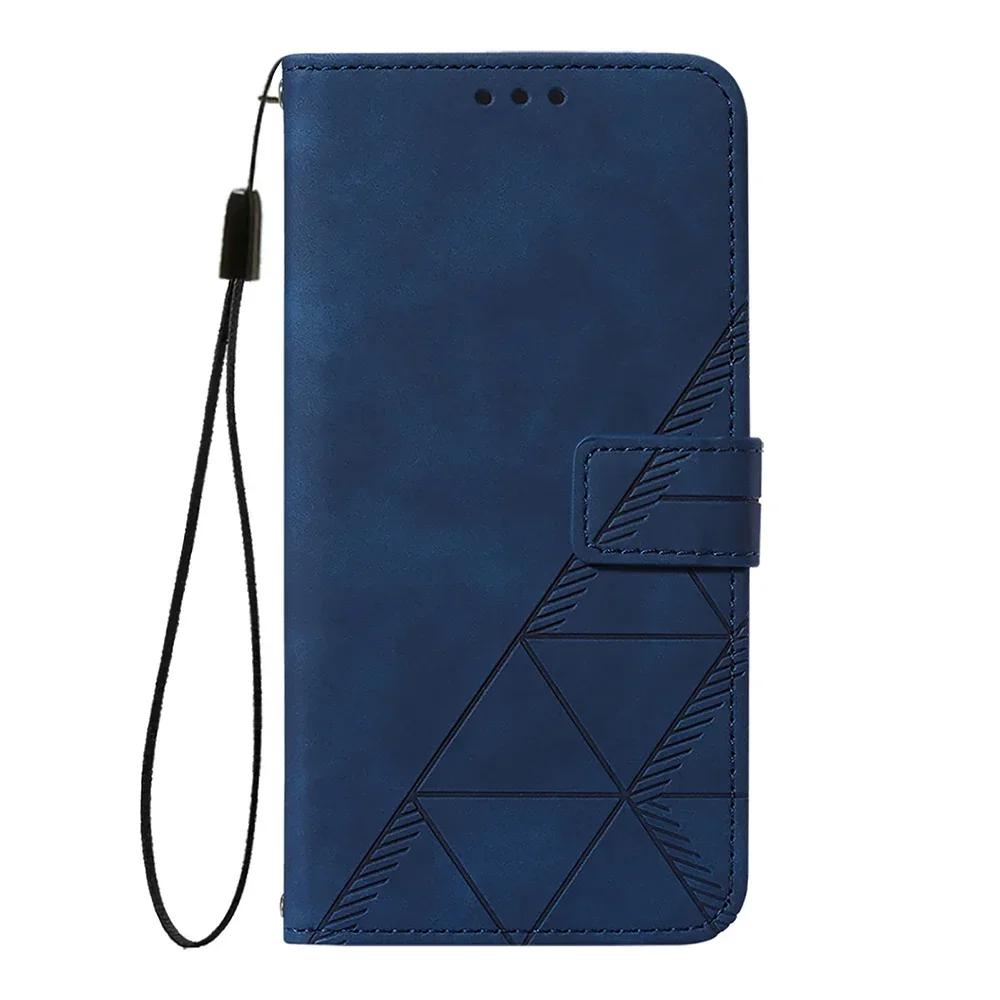 Geometrische Leder-Portemonnaie-Hülle für Huawei Mate 60 Pura 70 Nova 12i 12S 9 SE 8i P20 P30 P40 Lite P50 Pro P60 Art Ständer Handyhülle