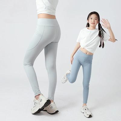 New Teenage Girls Sports Pants Summer Thin Children's Quick-drying Tights Solid Color Anti-mosquito Leggings Shark Pants 12 13 14 Years