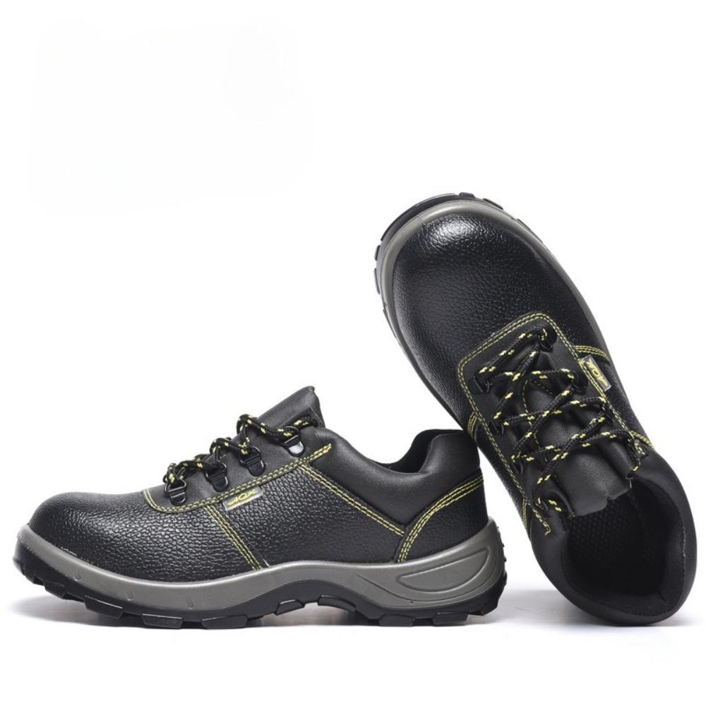 Cowhide PU Solid Sole Safety Shoes Anti Smash Anti Puncture Work Shoes Protective Footwear 46