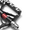 ROCKBROS Road Mountain Bike Bicycle Pedals, Anti-Slip Aluminum Cycling Pedal, Night Time Reflective Universal Threaded Port