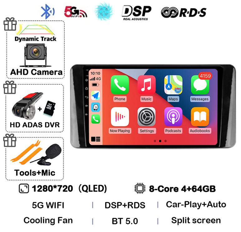 Android 14 Carplay Auto Car Radio For Volkswagen Polo Mk6 VI 2020 2021 2022 Video Multimedia Player Navigation GPS Stereo Audio