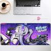 Gaming-Mauspad Silberner Wolf LV HSR Honkai Star Rail Groß XXL Neu Rutschfest Tastatur Anime-Mädchen Kawaii Mauspads PC-Schreibtischmatte
