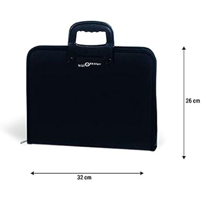 Pochette porte dessins - LEBEZ - Niji 3090 - Format 35 x 26 x 3 cm - Noir