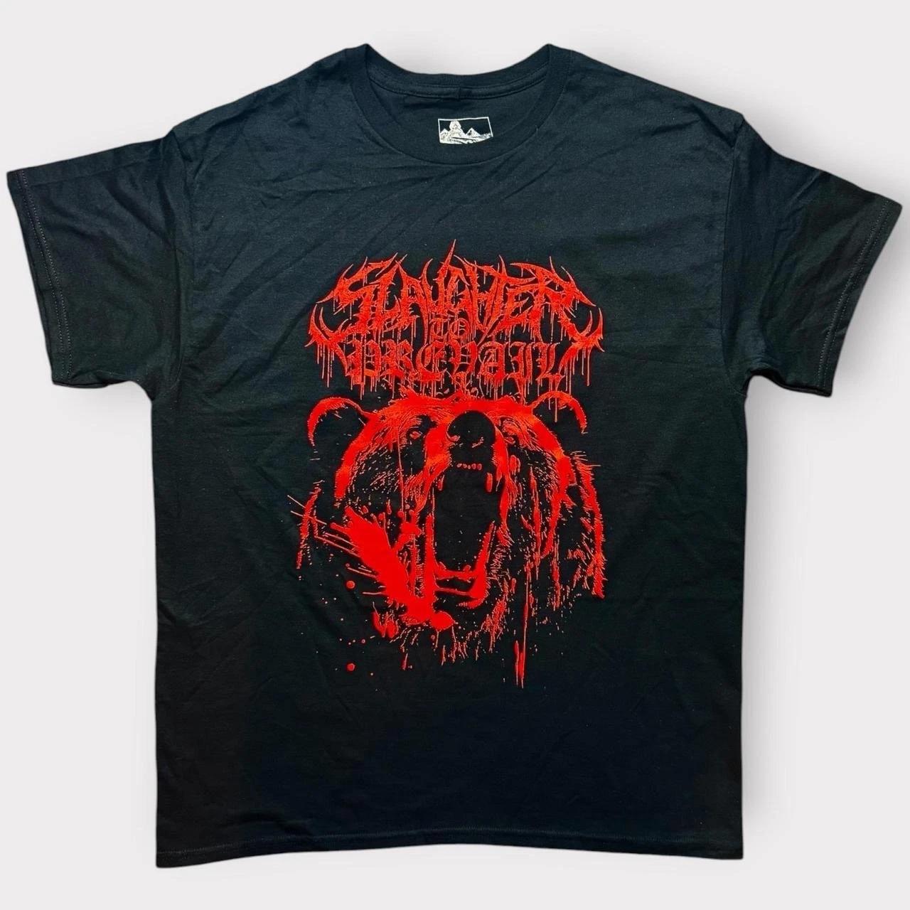 Мужская футболка Slaughter to Prevail с изображением медведя, размер L, черная, с логотипом Sumerian Records M