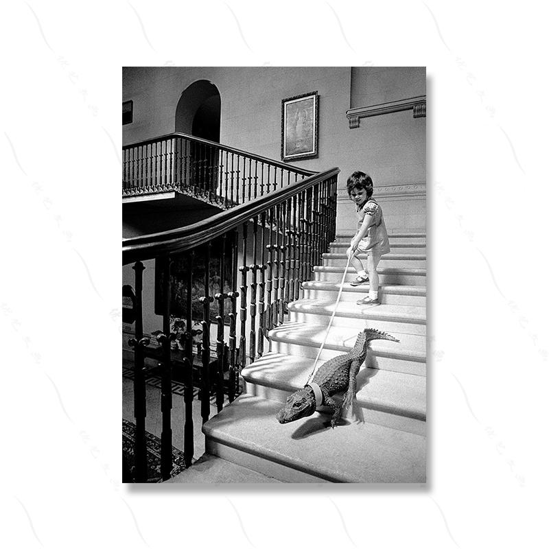 Black White Retro Fashion Photography Art Modern Movie Poster Print Vintage Animal Funny Cover Canvas Painting Room Home Deco