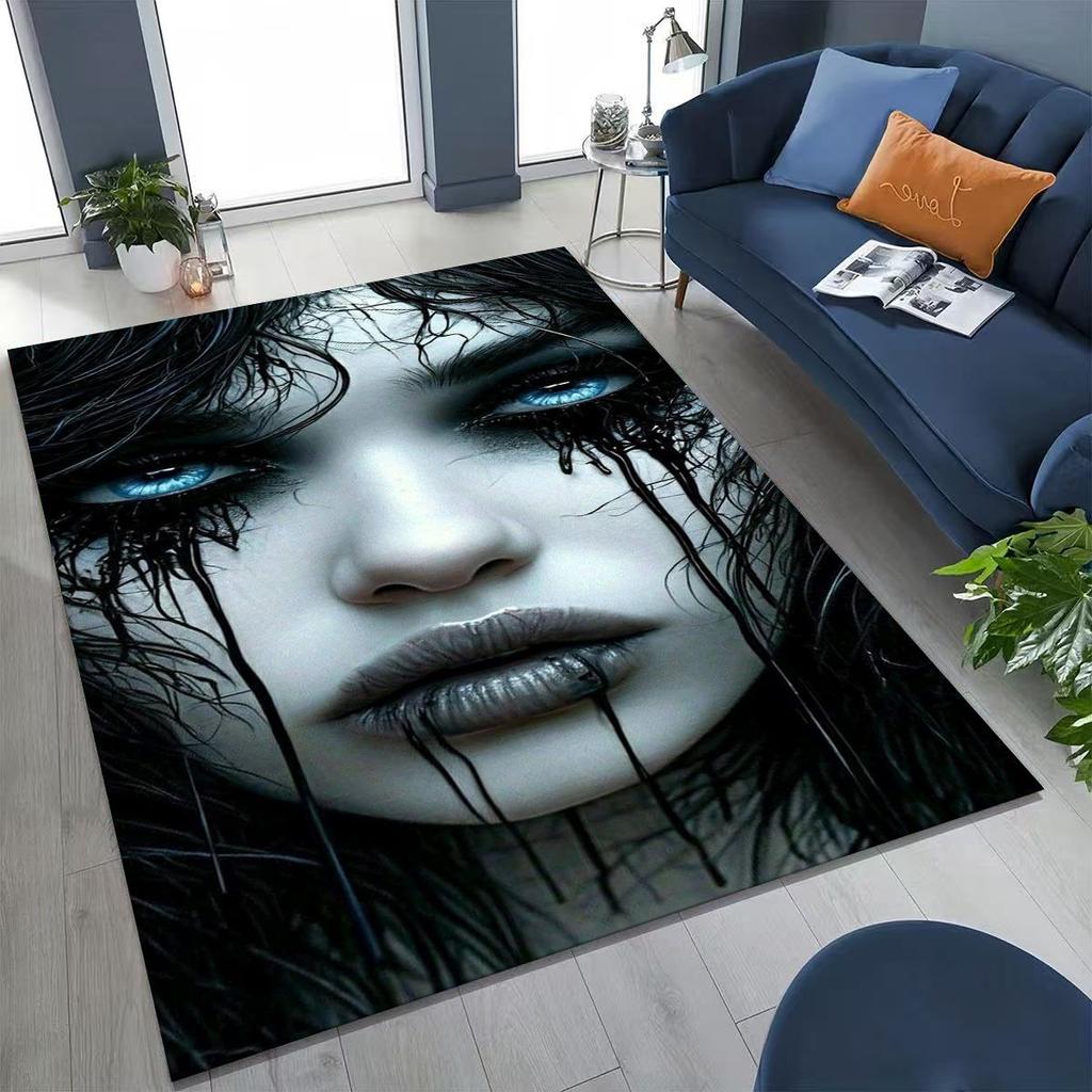 27 Style Terrifying Ghost Spirit Apparition Specter Gothic Rug for Bedroom Living Room Sofa Home Doormat Decor,Non-slip FloorMat