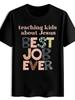 T-shirt Casual Alphabet Print | Crew Neck