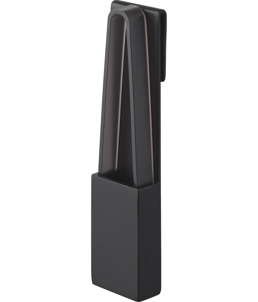 Yamazaki Face Mask Tongs with x D2 x Keeps Hands Product Number 1410 Holder, Black, Holder W3.5 H15cm, Tower, Hygienic, Clean,