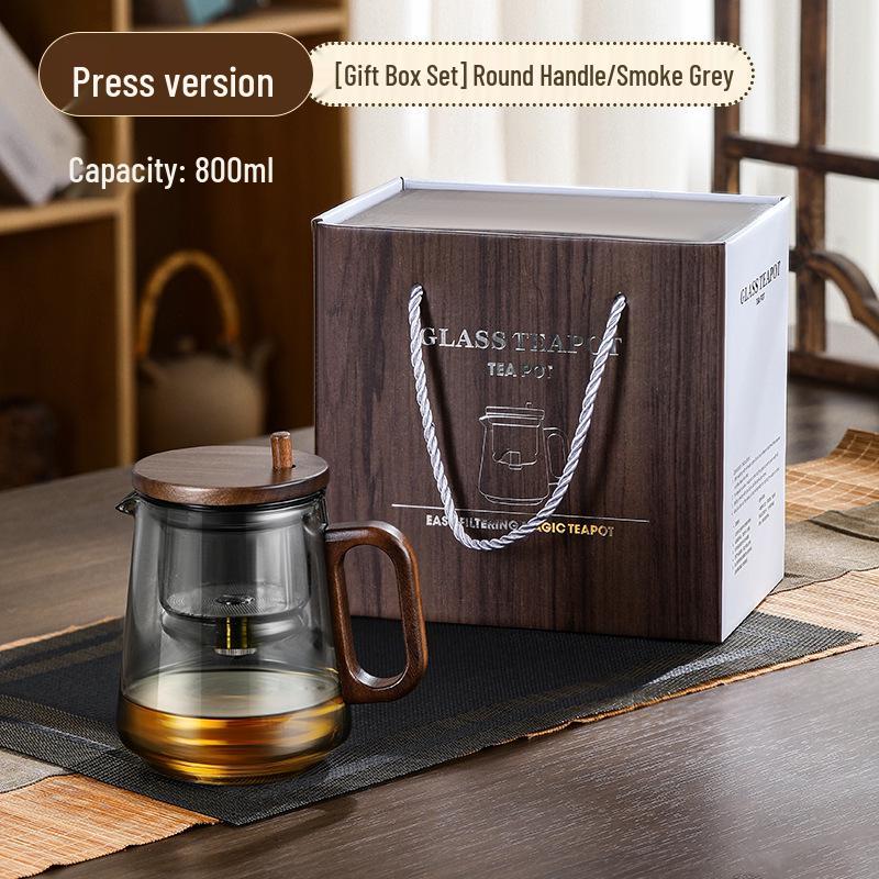 High Temperature Resistant Glass Teapot Set with Teacup and Tea Strainer