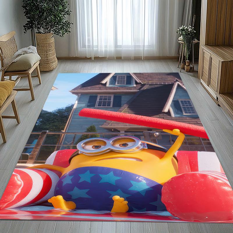 

Cute Minions cartoon Living Room Non-Slip Area Rug Soft Carpet for Bedroom Kids Playroom Sofa,Home Decor Doormat Gift 40x60cm