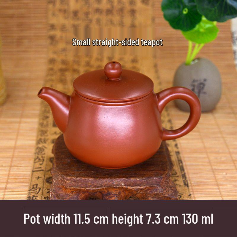 Red Clay Chaoshan Gongfu Teapot for Home Brewing with Three Small Cups