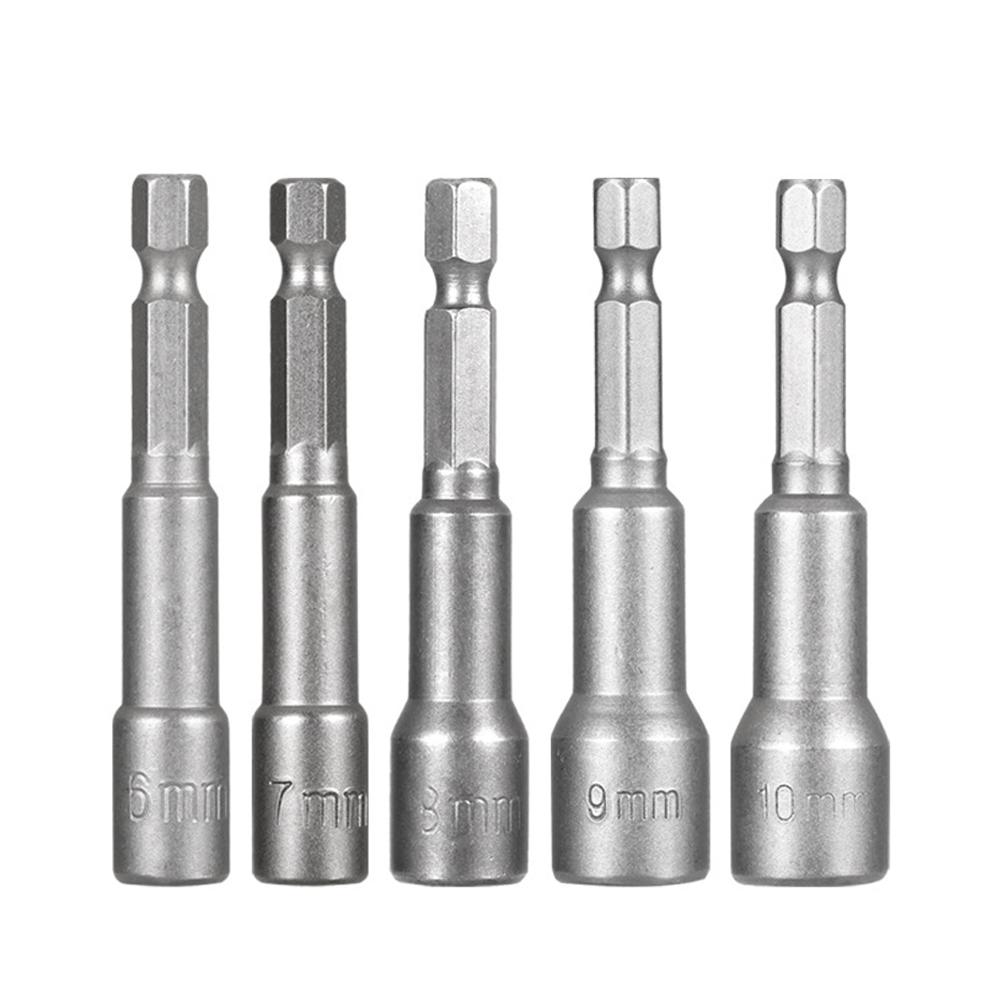 

6 мм-19 мм магнитные головки шестигранные головки 1/4 шестигранный хвостовик набор сверл пневматический шуруповерт набор головок бит
