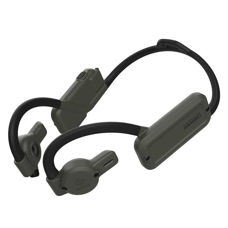 

ELECOM bluetooth earphones NESTOUT SPEAKER-1 Open ear type that does not block your ears olive LBT-NEST-SP1OV