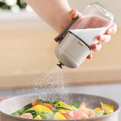 2 Pack Stainless Steel Salt Shaker Precise Quantitative Ration Spice Dispenser Metering Salt Shaker Spice Jars Containers Seasoning Bottle Dispenser