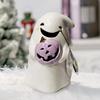 Halloween Ghost Ornaments Cute Ghost Cat Pumpkin Sculpture Spooky Resin Home Decor Desktop