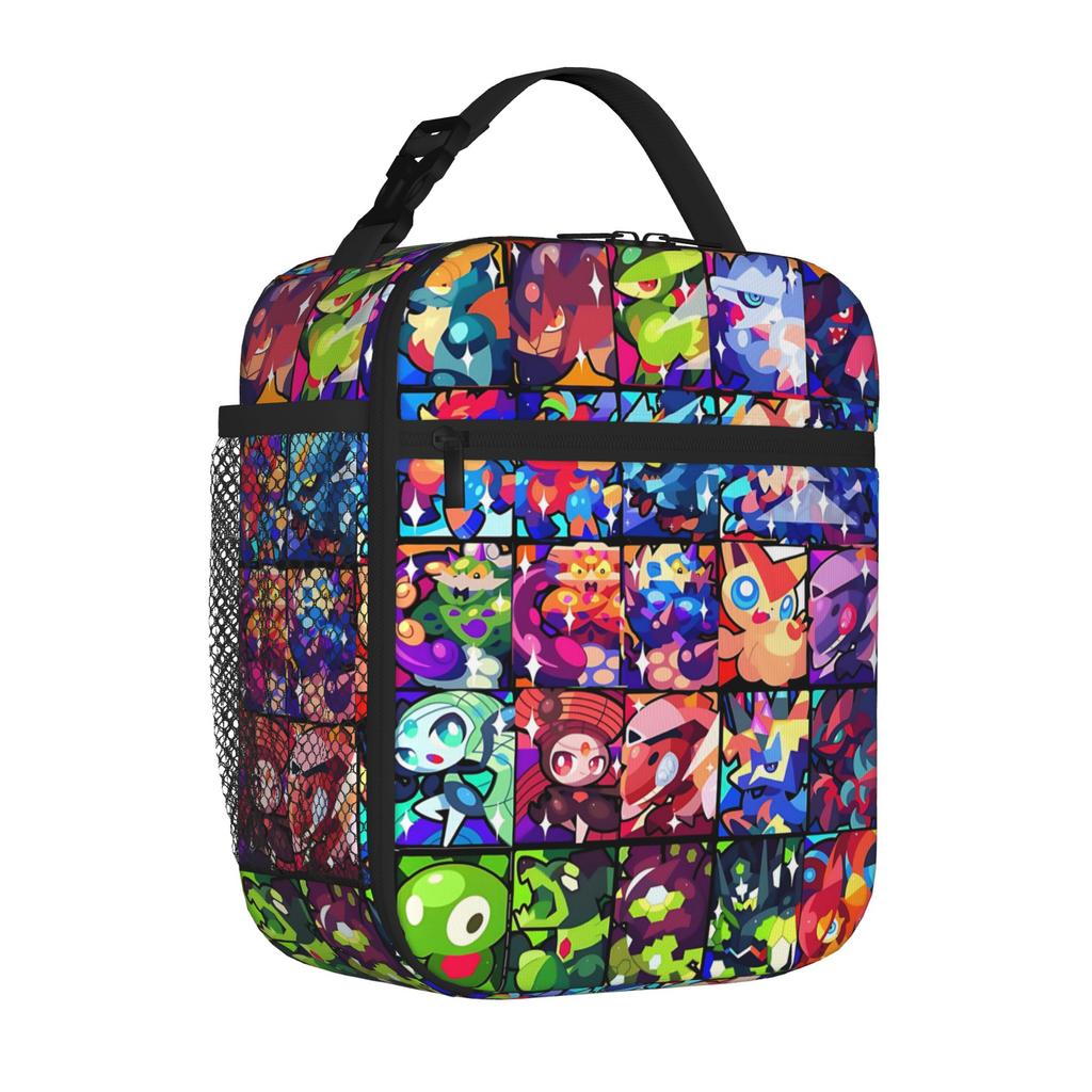 Cartoon Pokemon Theme Insulated Lunch Bag Meal Pack Rice Bag Bolsa Student Bento Lunch Handbag Insulation