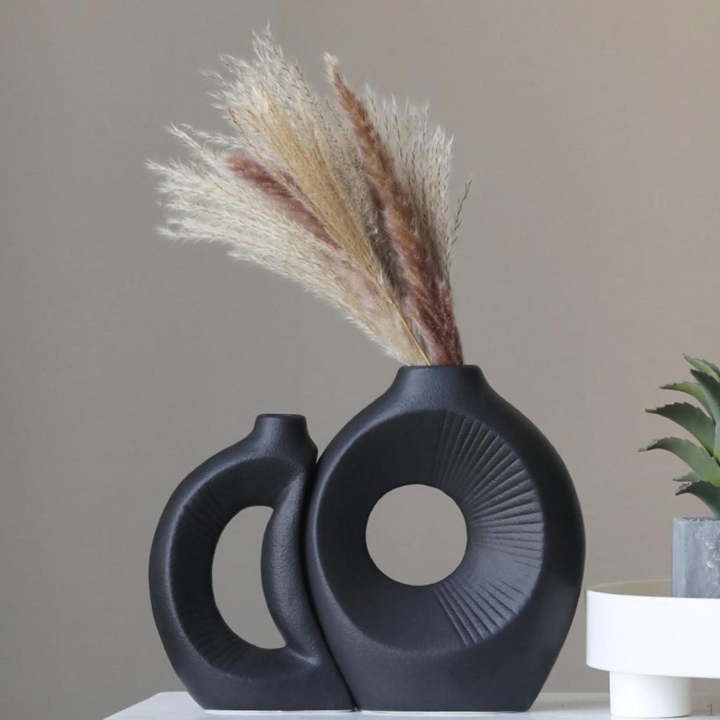 Keramik-Blumenvase, hohl, ästhetisch, nordisch, modern, Blumentopf, minimalistisch für