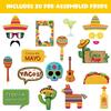 Mexican Booth Photo Props Set Of 20 For Celebrations And Party Decorations
