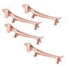 4 PCS Chopstick Rest Zinc Alloy Plating Reusable  Dinner Spoon Stand for Holding Spoon Fork