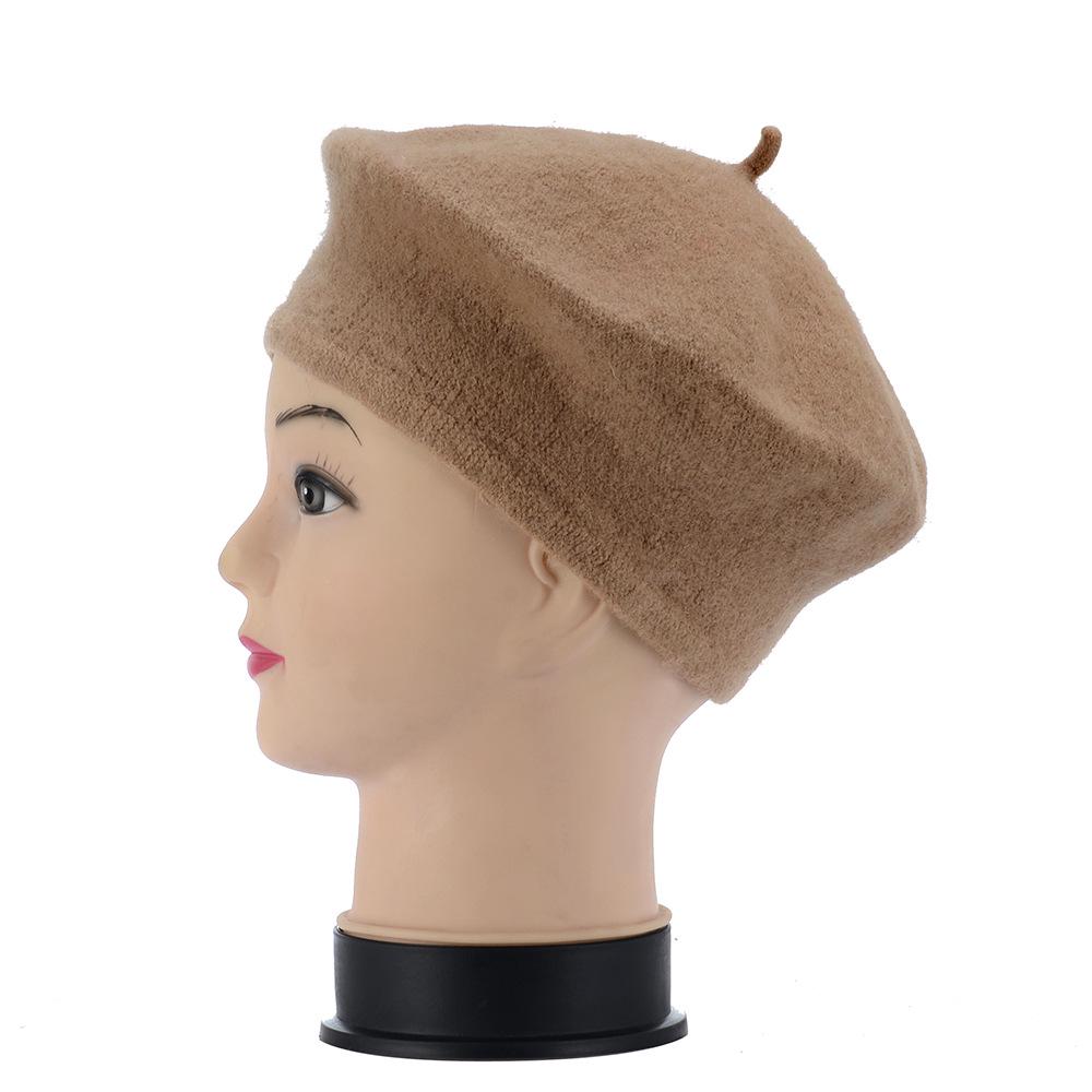 Korean Style Autumn & Winter Imitation Wool Beret Hat for Women