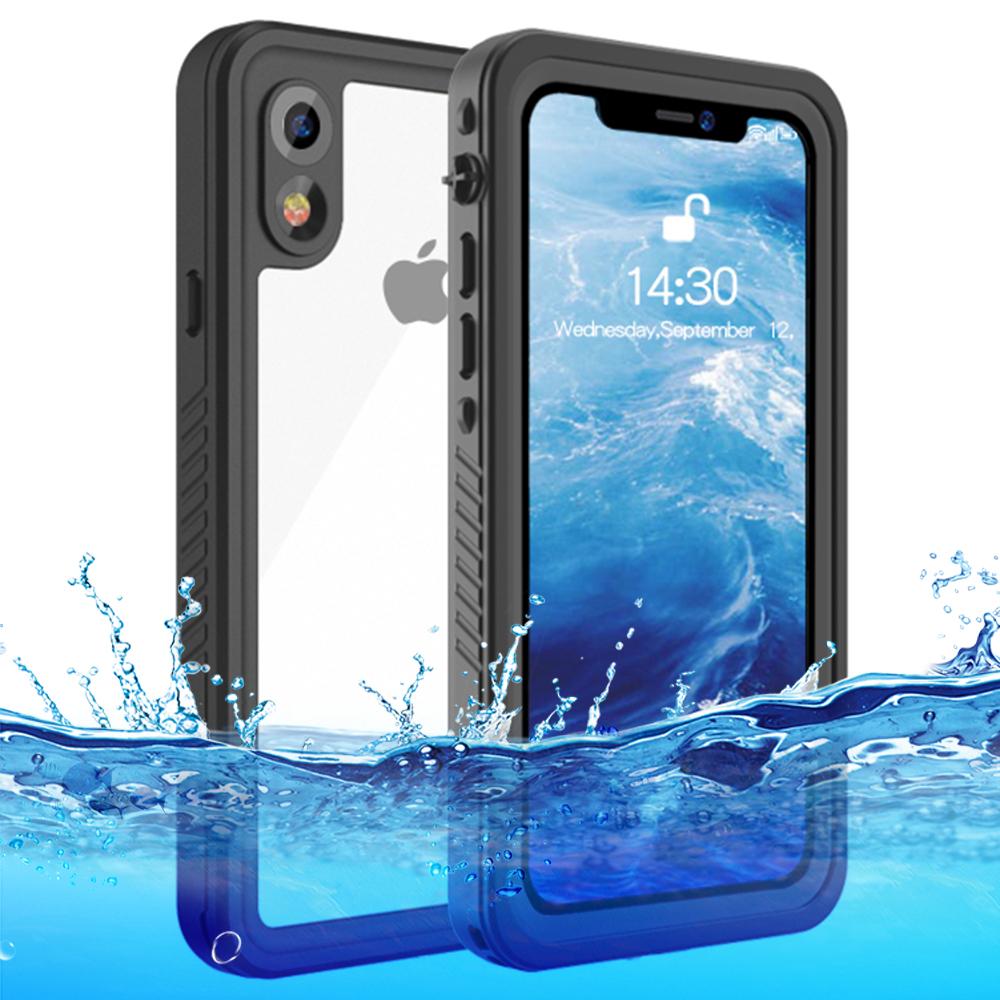 

Серія FS Для iPhone XR Водонепроникний Чохол для Телефону Ударостійкий Підводний IP68 Прозорий Чохол з Захисною Плівкою для Екрану A