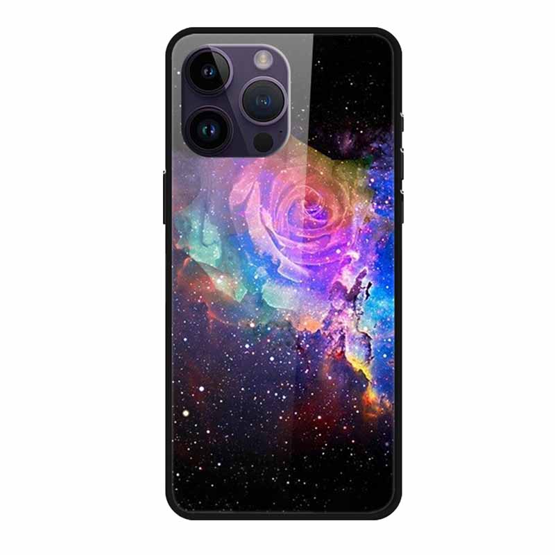 Glass Back Cover For iphone 16 Pro Max Phone Case Soft Bumper Hard Tempered Glass Case For iphone 15 Pro Max Case Funda Shell