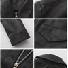 Women Fashion Slim Fit Pu Leather Jacket Long Sleeve Lapel Collar Zipper Outerwear for Fall Winter