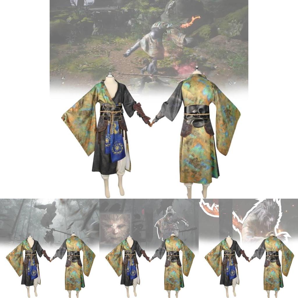 Black Myth Wukong Cosplay Kostuum Stijlvolle Retro Game Geïnspireerde Outfit Voor Evenementen