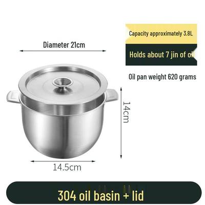 Stainless Steel Oil Filter and Storage Pot