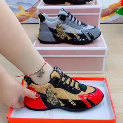 2022 New Style Dad Shoes Embroidered Women's Sports and Leisure Shoes Dad Shoes Thick Soled Running Shoes