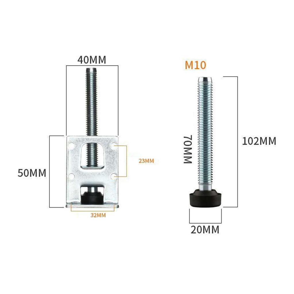 4 Pieces Table Leg Leveler Elevate Bracket Adjustable Furnishing Risers Leveler Feet for Bedroom Bed Couch Living Room Desk