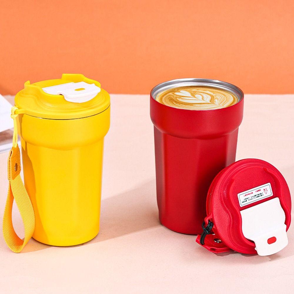 with Lid Eight-Angle Coffee Cup Stainless Steel Sports Cup Durable Icy Cup for Home Work