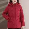 Winter-Daunenjacken für Frauen mittleren Alters mit Kapuze, Übergröße, dicke Daunenmäntel, Damenoberbekleidung