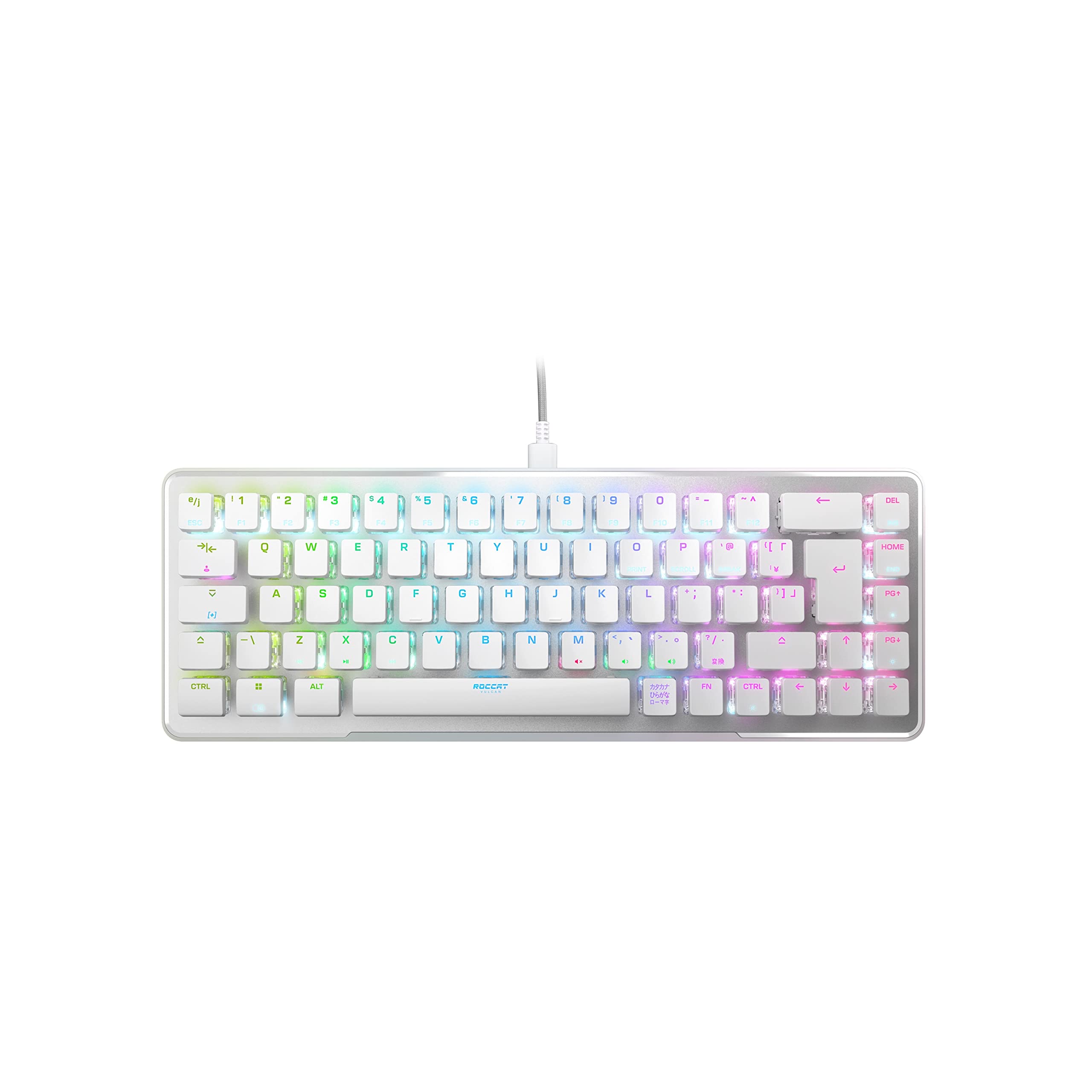 

ROCCAT Gaming Keyboard Vulcan II Mini JP ISO Japanese Layout Wired WhiteWhite Optical Linear Mini (65%) RGB Windows 7 or Later [Japanese Authorized