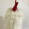 Halloween Plush White Rooster Mask Funny Animal Headgear Stage Performance