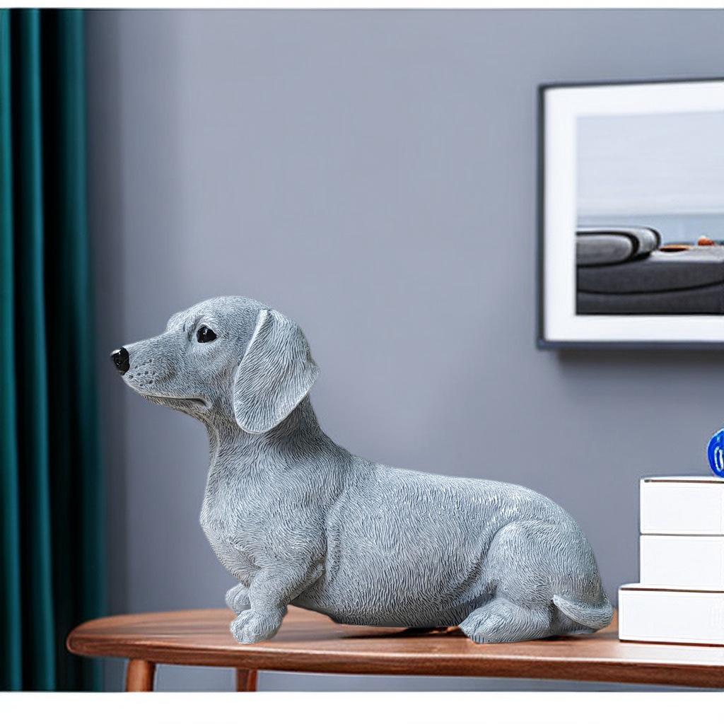 New Dachshund Ornaments Creative Home Living Room Resin Crafts Desktop Decoration Decorations