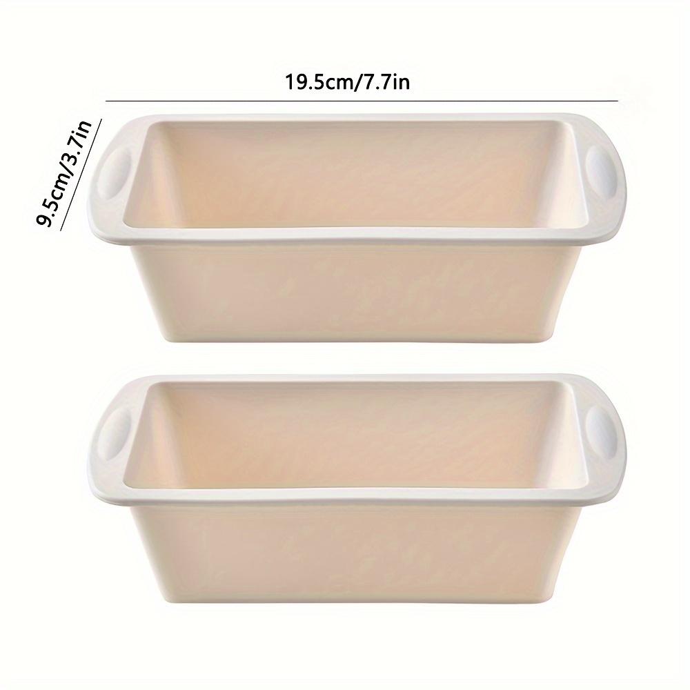

2pk Silicone Baking Pans - Non-Stick Rectangular Mold for Bread/Cake/Brownie, BPA-Free Dishwasher Safe Reusable светло-желтого
