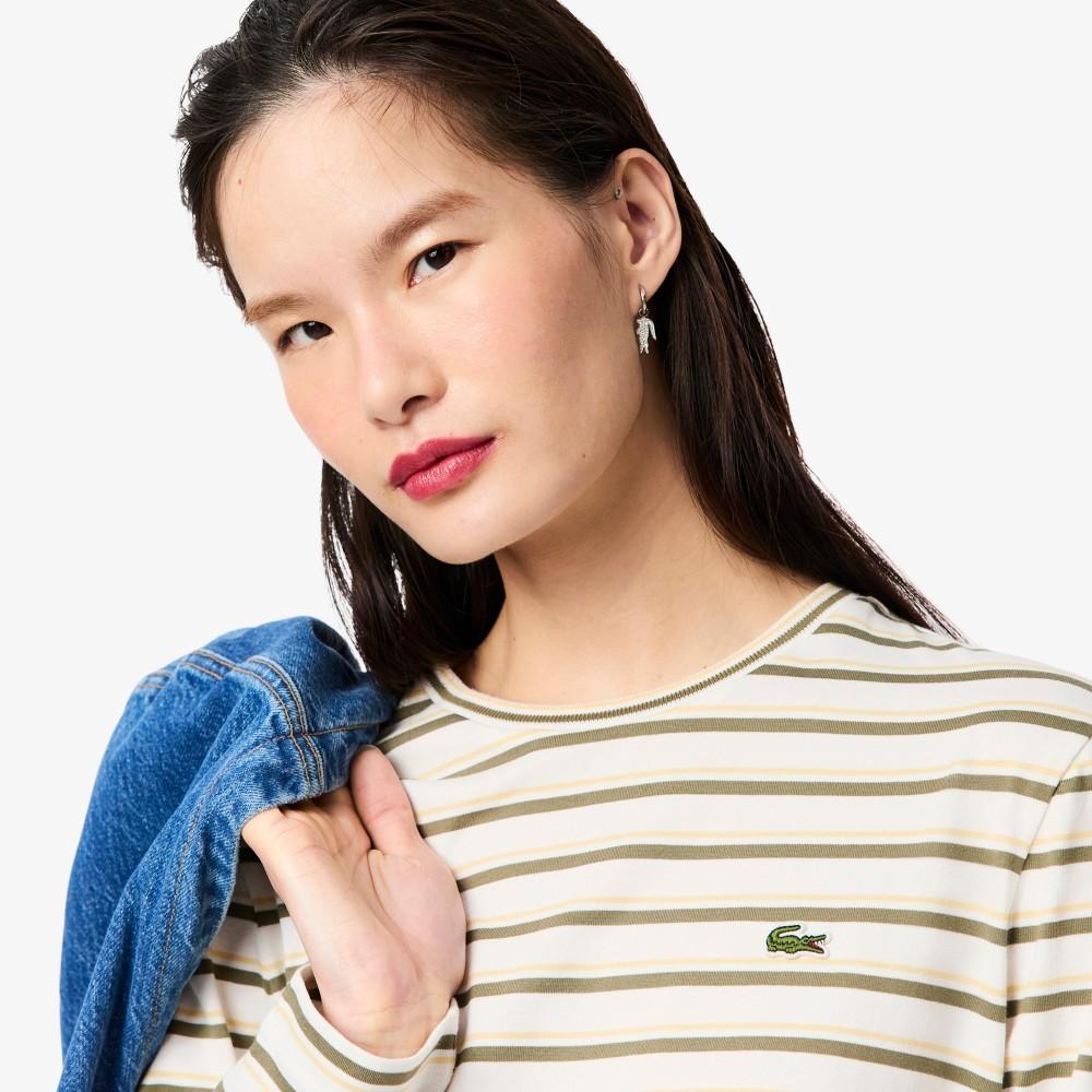 Lacoste Women's Multi-Stripe Long Sleeve T-Shirt TF7573-55NAI6