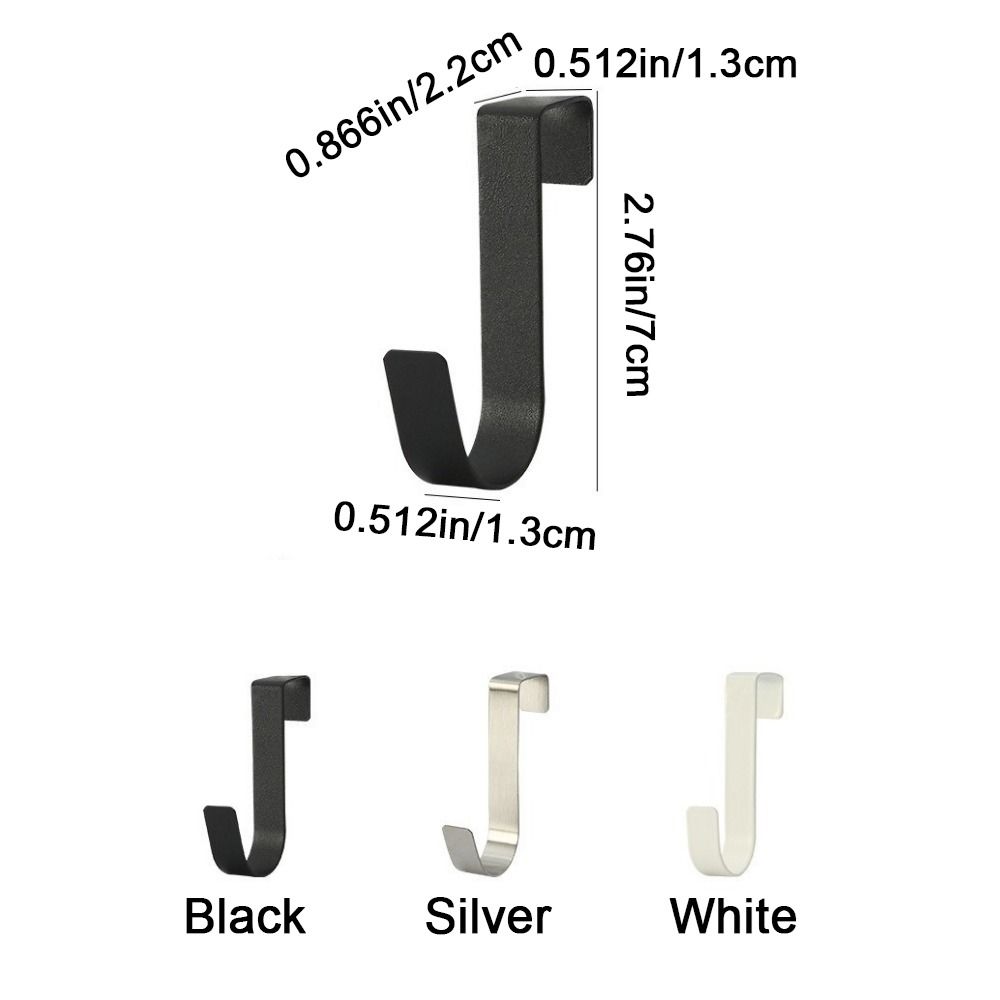 4Pcs Hole Free S-Shaped Stainless Steel Hook Multi-functional Durable Door Back Hook Simple Cabinet Door Hanging Rack for Home